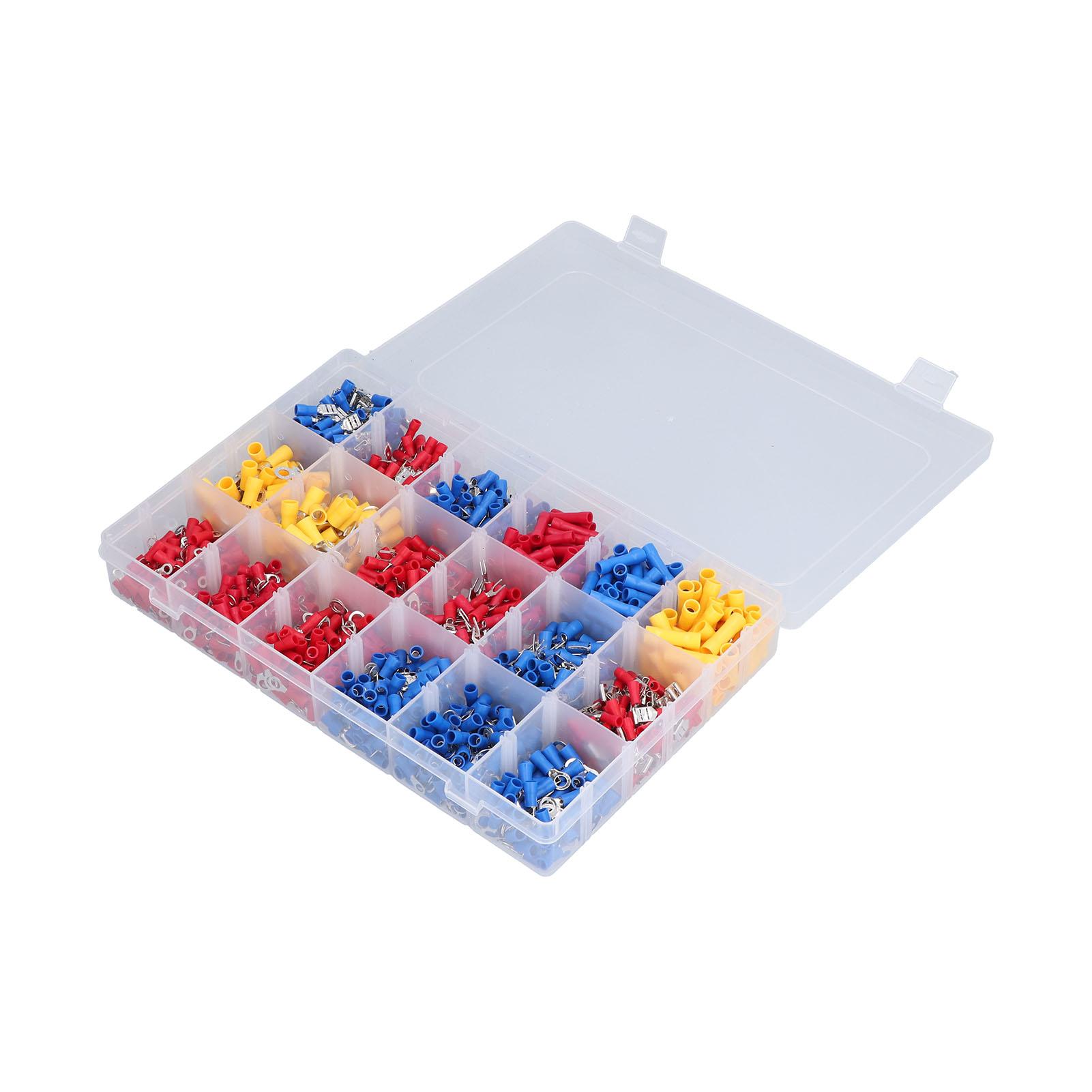

1200 Pcs Electrical Terminals Kit Quick Disconnect Insulated Wire Electrical Connectors for
