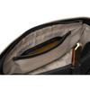 Listonoszka damska crossbody beżowo - czarna ze skóry naturalnej i płótna canvas Peterson