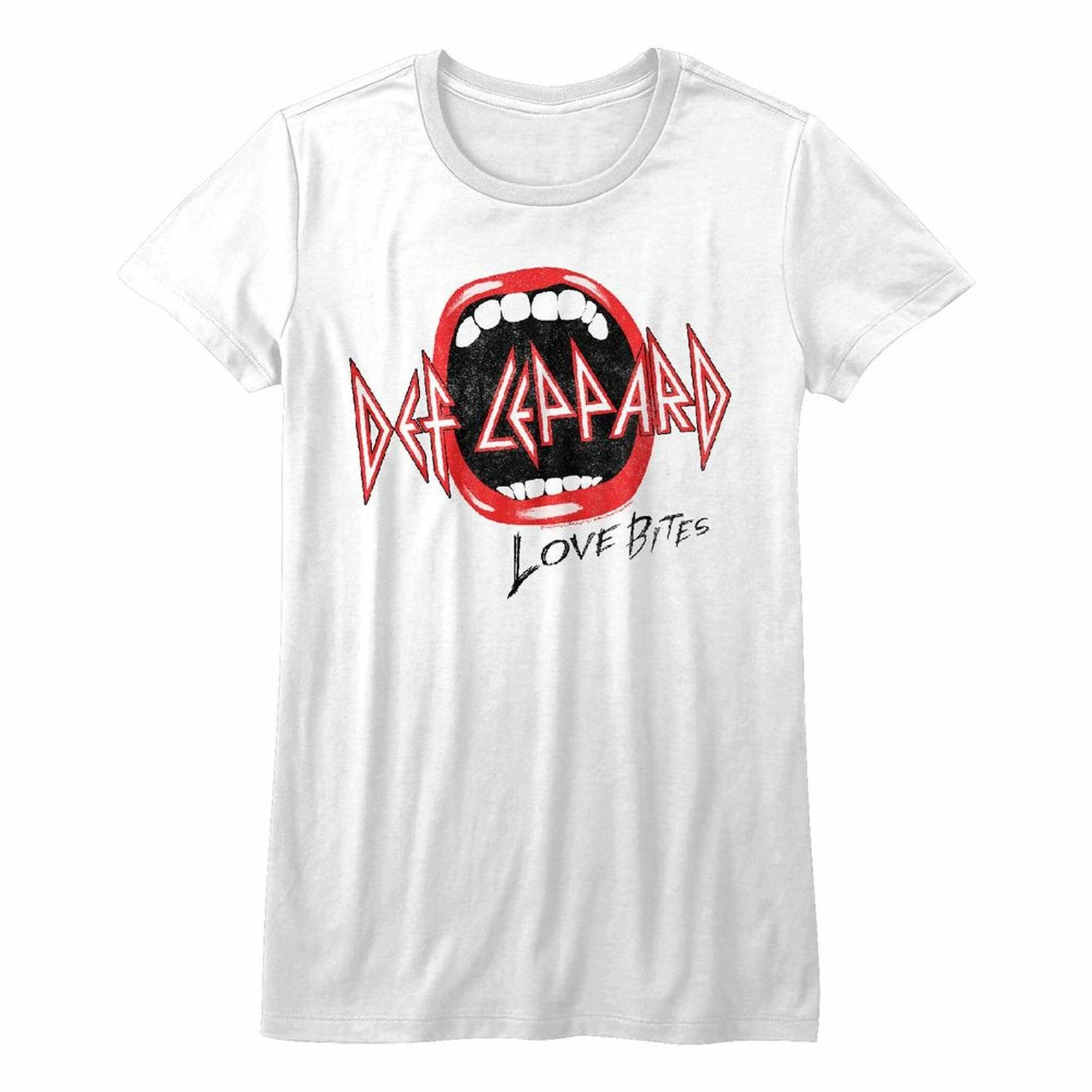 Def Leppard Mouth White Women s Bella T-Shirt 4XL