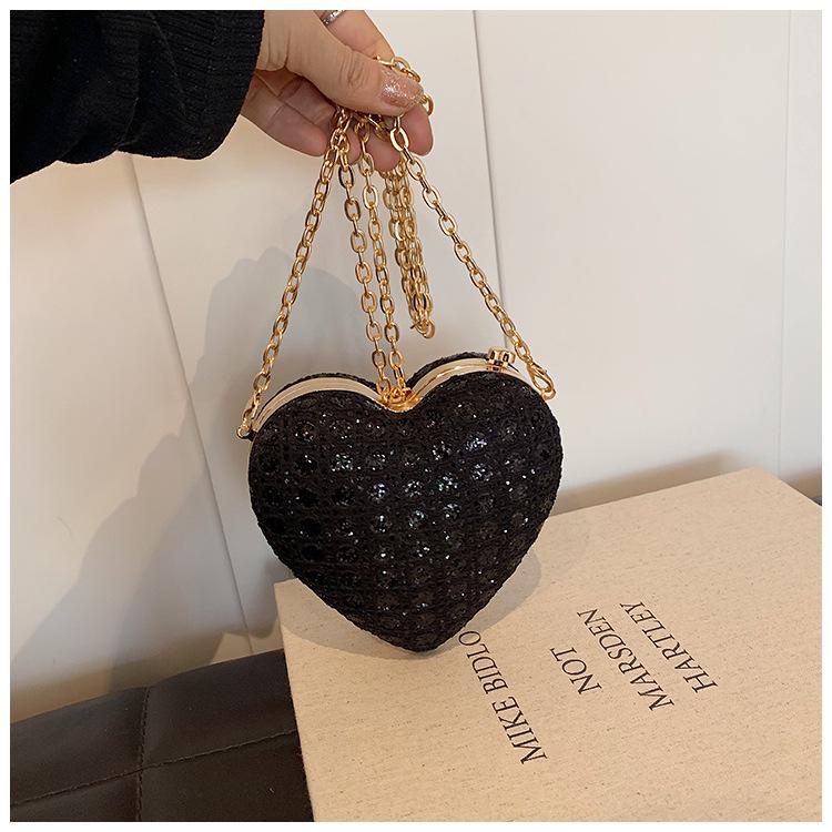 2024 Summer Mini Korean Style Lock Handbag & Heart Coin Purse - Trendy Women's Shoulder Crossbody Bag
