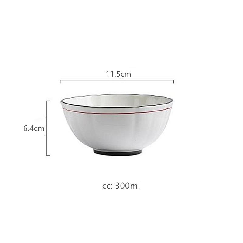 Exquisite Ceramic Plates Custom Christmas Tableware Home Dessert Steak Plates Noodle Bowls Kitchen Ceramic Fruit Salad Bowls