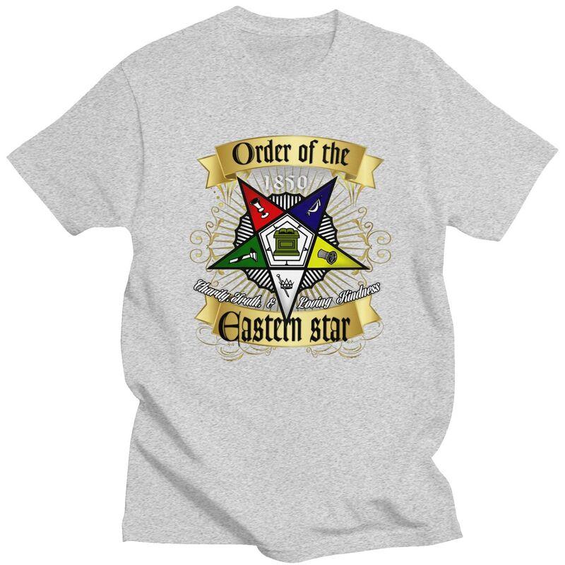 Custom Trendy OES Emblem Order Of The Eastern Star T Shirt Men Short Sleeves 100 Cotton Tshirt Tee Tops Streetwear Tshirt