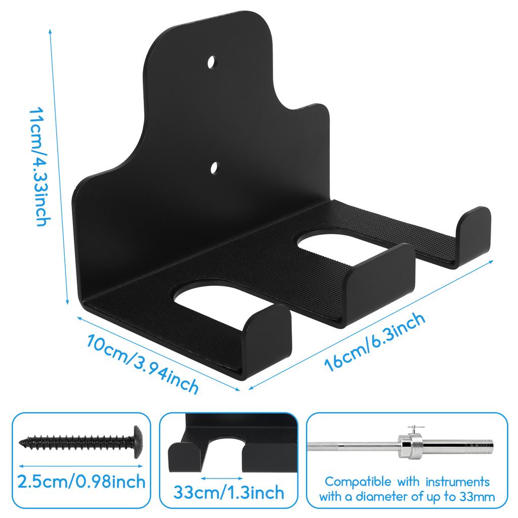 Barbell Holder Carbon Steel Weight Bar Holder with Matte Anti Rust Coating Space Saving Weight Bar Holder for Home Gym Training