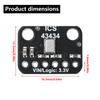 ICS-43434 I2S MEMS Microphone Module With Pins DC 1.5V-3.6V Low-Pass Filter Module High Signal-to-noise Ratio 65dBA SNR
