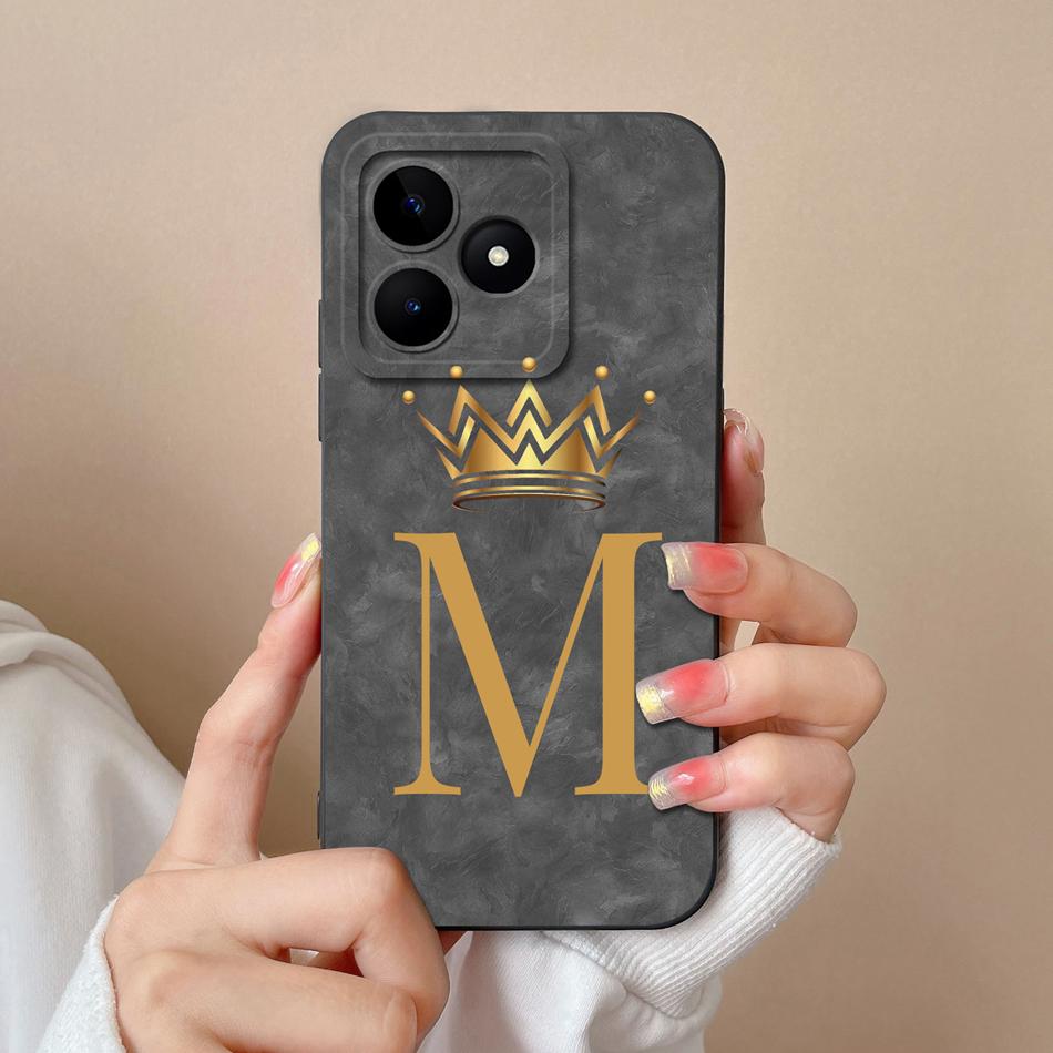 Case For Realme Note 50 60 Cute Panda Letter Soft Liquid Silicone Phone Shell For Oppo Realme Note50 Full Protection Back Cover