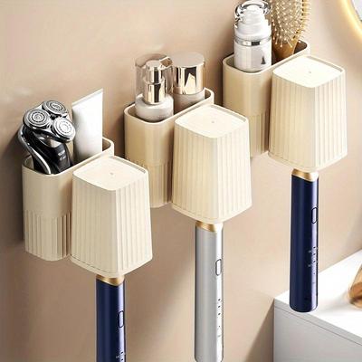 Portaspazzolino per uso domestico, alto valore estetico, senza foratura, set di lusso leggero, portaoggetti da bagno, portabicchiere da bagno a parete