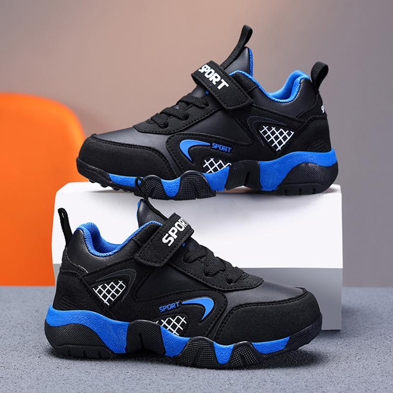 Sport Kids Sneakers Boys Casual Walking Shoes for Children Leather Anti-slippery Fashion Outdoor Tennis