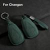 Suede Leather Car Key Case Cover Shell Fob For Changan Cs35Plus Cs35 Plus Cs55 Plus Cs75 Plus Eado Uni-T Uni K Oushang X5 X7 Ev