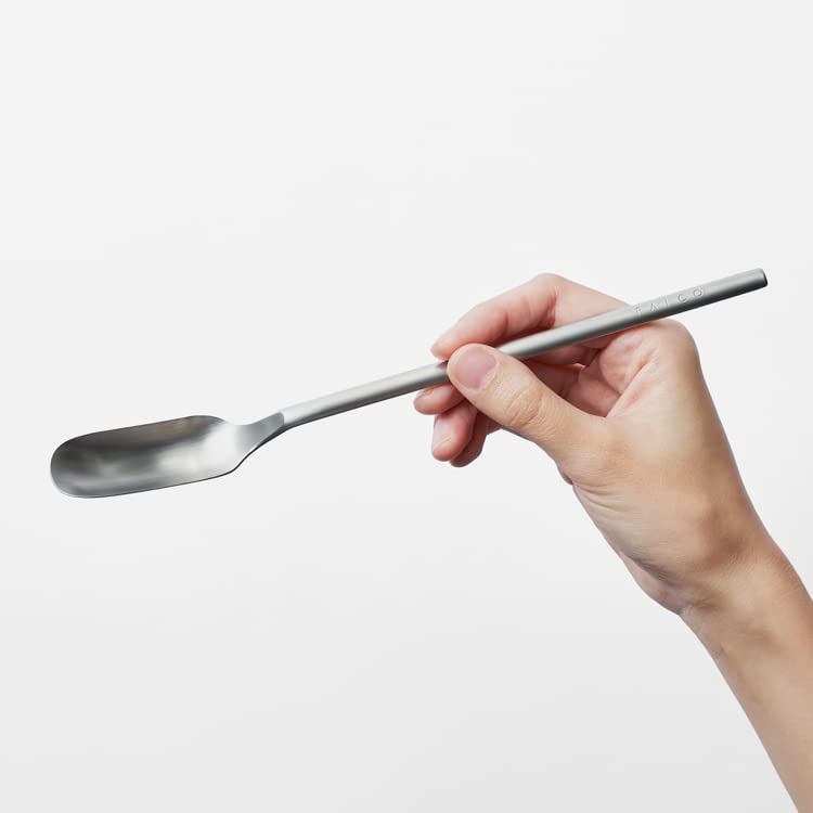 Yoshikawa EA To CO Iitoko Saji Slim Spoon, Long Spoon, 23cm Long, Stainless Steel, Made In Japan, AS0056