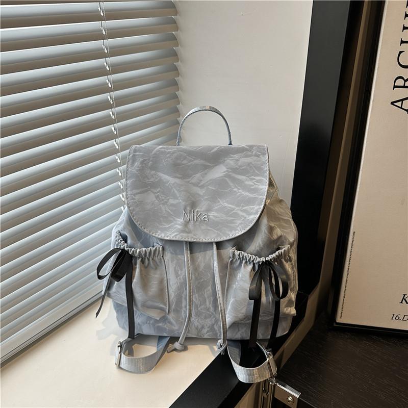 Fashion Dual Pocket Butterfly Bow College Style Backpack For Women Daily Use