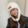 Earmuffs Woolen Beanie Hat Keep Warm Winter Hood Hat Cute Plush Ear Protection Hat  Female/Girls