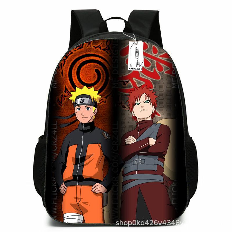 Naruto Peripheral Schoolbag Naruto Sasuke European and American Elementary and Middle School Students Backpack Cartoon Animation Computer Bag