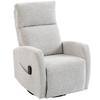 Reclining Massage and Heating Chair, Chenille, 360 Swivel, Cream