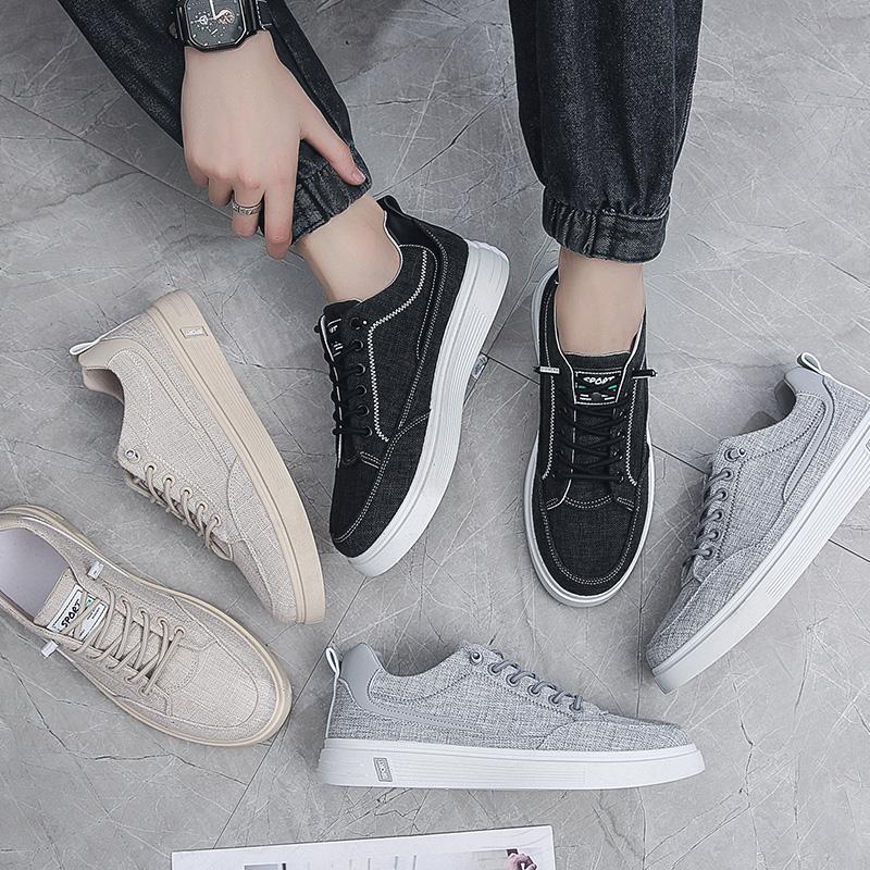 Men Shoes New Breathable Canvas Shoes Flats Sport Sneakers Fashion Men Casual Walking Running Shoes