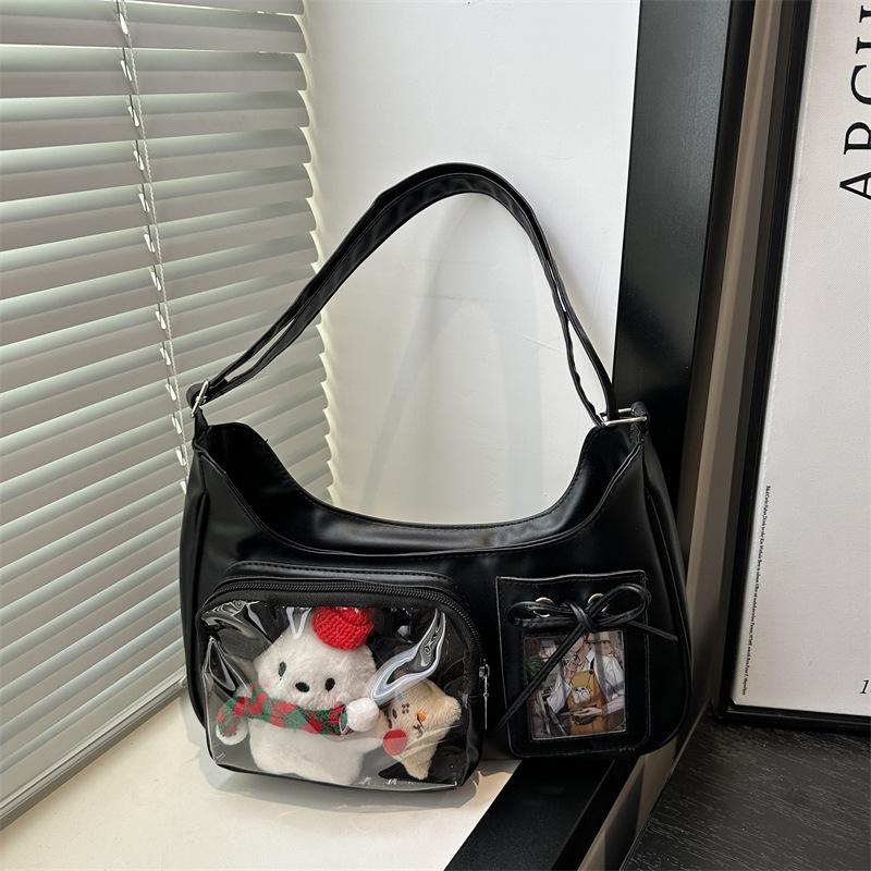 

summer new transparent versatile trendy play pain bag small food quantity shoulder crossbody secondary women s bag street doll bag