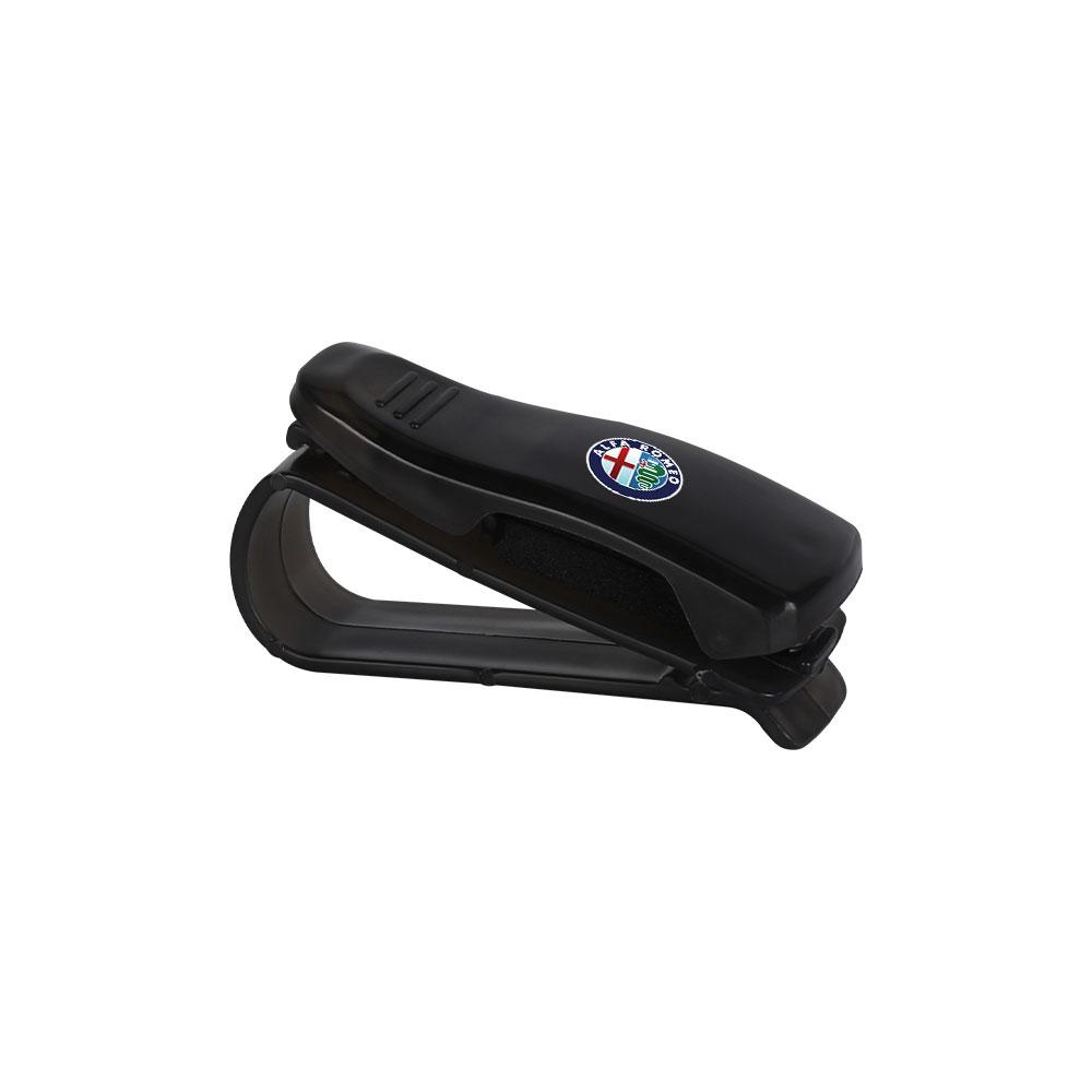 2pcs Car Sun Visor Glasses Clips Sunglasses Card Holder Accessories For Alfa Romeo Stelvio Giulia Giulietta 159 147 MiTo valve wzvc44