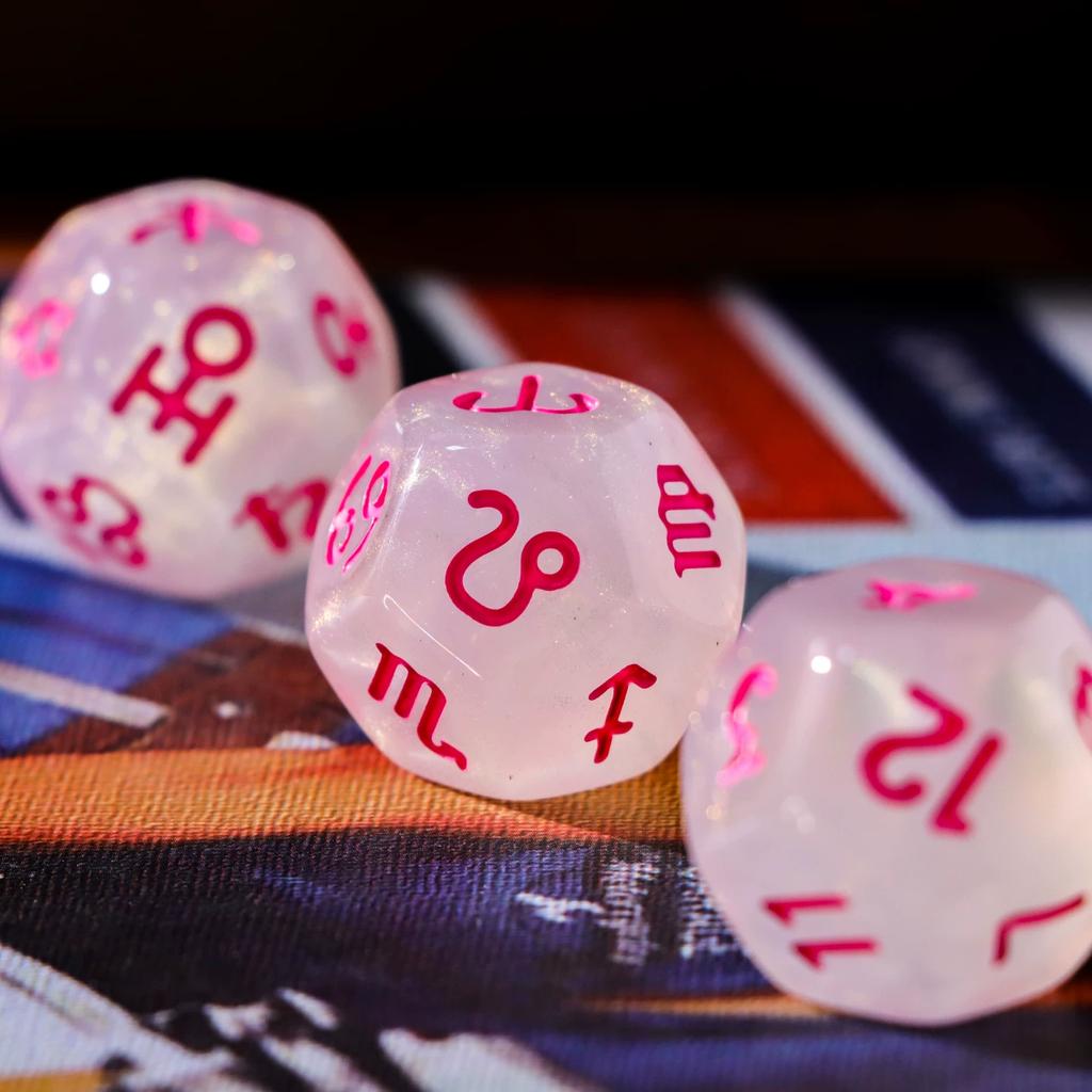 Constellation dice star dice polyhedron 12-sided quicksand dice a set of three board games dice planet house constellation