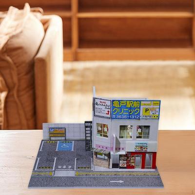 1/64 Diorama Car Display Case,Diecast Garage,with Lights,Realistic,Collectible Scenery,Alloy