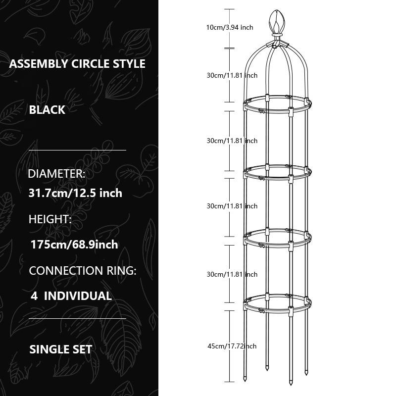 Climbing Plant Trellis Outdoor Tower Garden Flowers Support Frame Tall Potted Plants Support Climbing Flower Vines DIY Stand