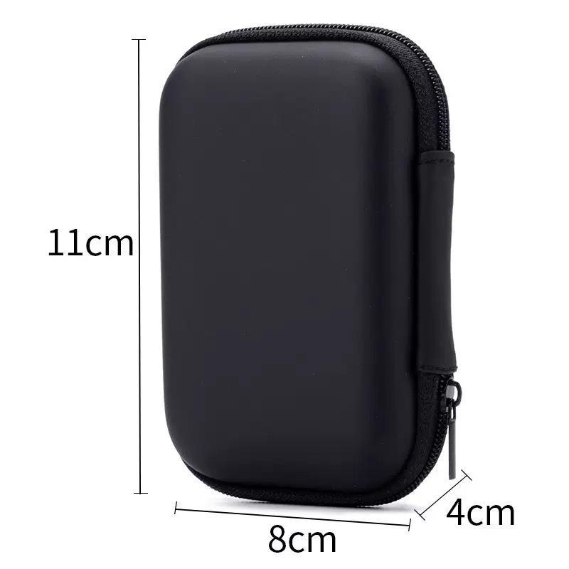 1Pc Portable Mini Tech Accessory Organizer Bag, Eva Hard Shell For Earbuds, Usb Drives & Chargers Home & Travel Organization