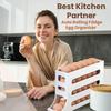 30 Egg Refrigerator Holder - Automatic Rolling Refrigerator Egg Organizer, Space Saving Egg Dispenser, 4 Tier Egg Holder Organiz