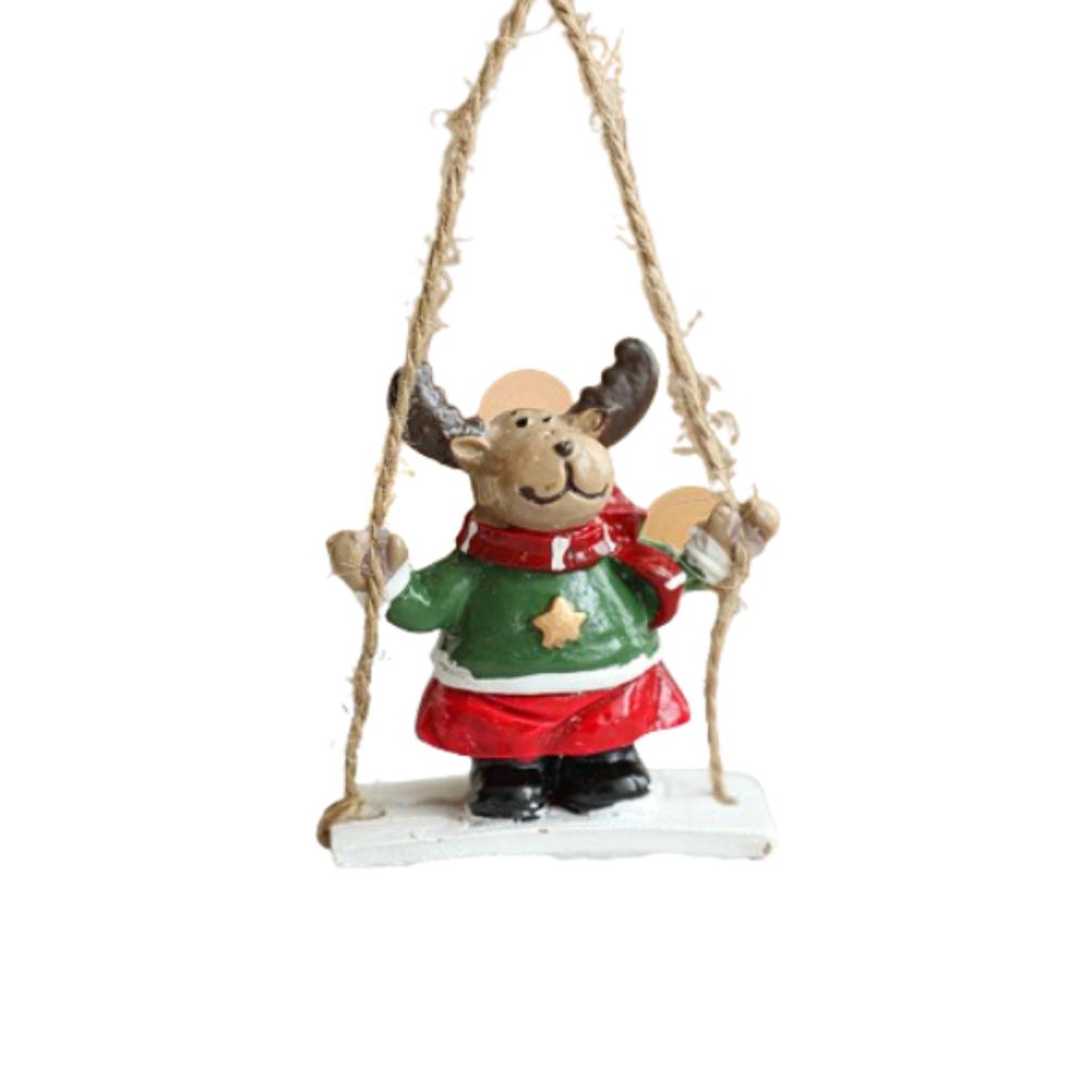 Red Christmas Elk Snowmen Pendant Xmas Tree Hanging Ornaments  Merry Christmas Decoration