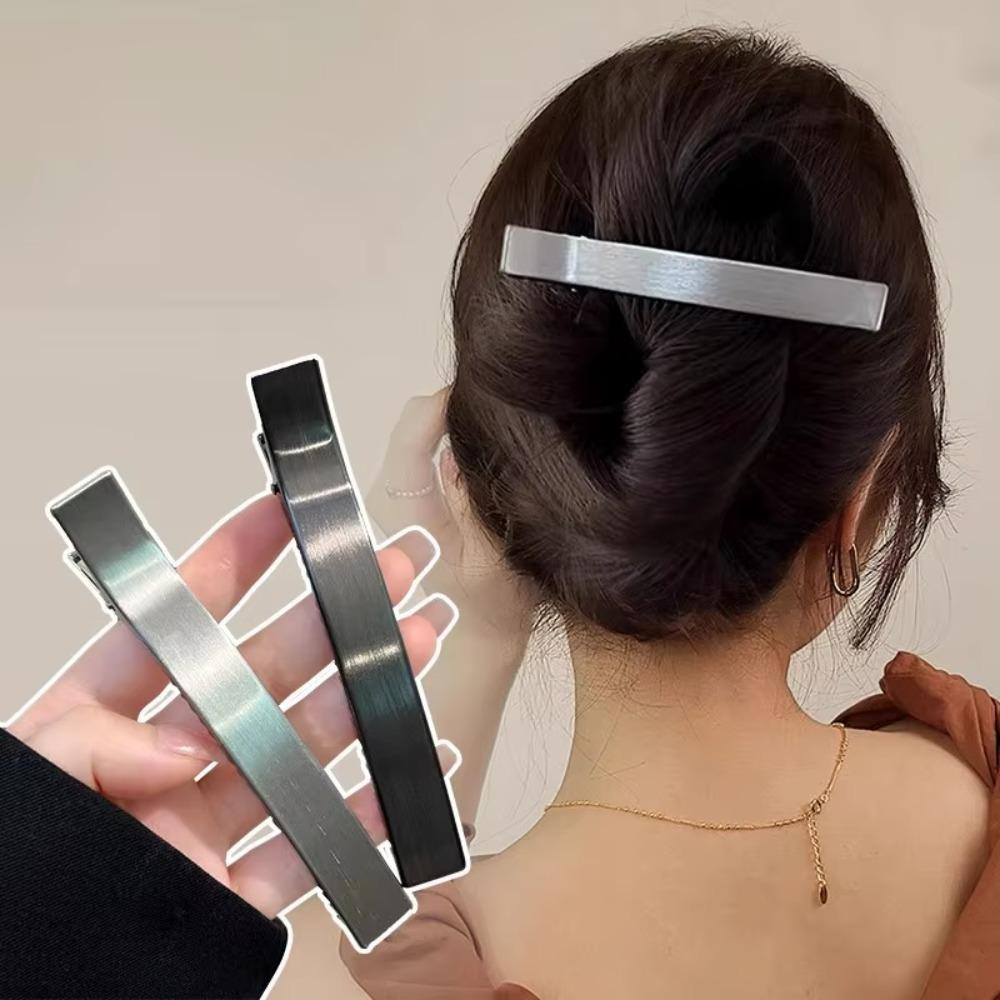 

Ribbon Metal Hair Clip Big Duckbill Clip Korean Hair Claws Women Ponytail золотий