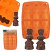 Silicone orange bunny cookie and praline mold SILLINIE