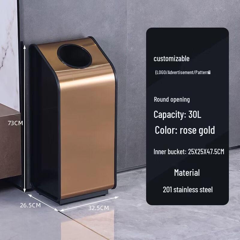 Stainless Steel Commercial Open Top Waste Bin