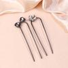 2Pcs Vintage Ancient Style  Flower U-Shaped Hairpin Temperament Bow Hair Sticks Fairy Retro Hair Accessories Girl Gifts