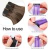 144 PCS Hair Extension Tape, Black Double Sided Hair Extension Tape Invisible Waterproof Adhesive Replacement Tape for Hair Wig Tape Beauty Tools