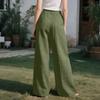 Ladies' Color Casual Fashion Breathable Loose Cotton And Linen Pants