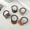 Duowei Jewelry Style Simple Matte Wood Grain Girl Ponytail Hair Band Geometric Arc High Elastic Female Headrope