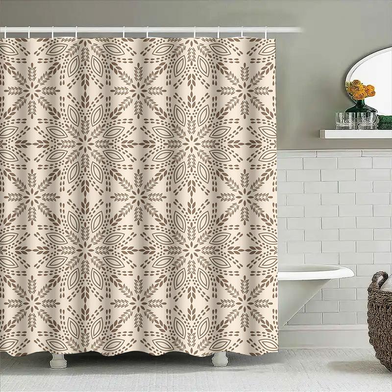 

Modern Geometric Shower Curtain Decorative Pattern for Bathroom 180x240cm Waterproof Fabric Durable 90x180cm