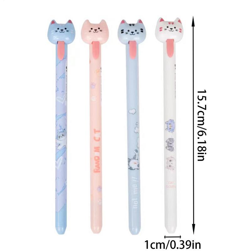 Creative Cat Tongue-out Gel Pen Set 0.5mm Quick-Drying Student Stationery Set for Children Kids Rewards