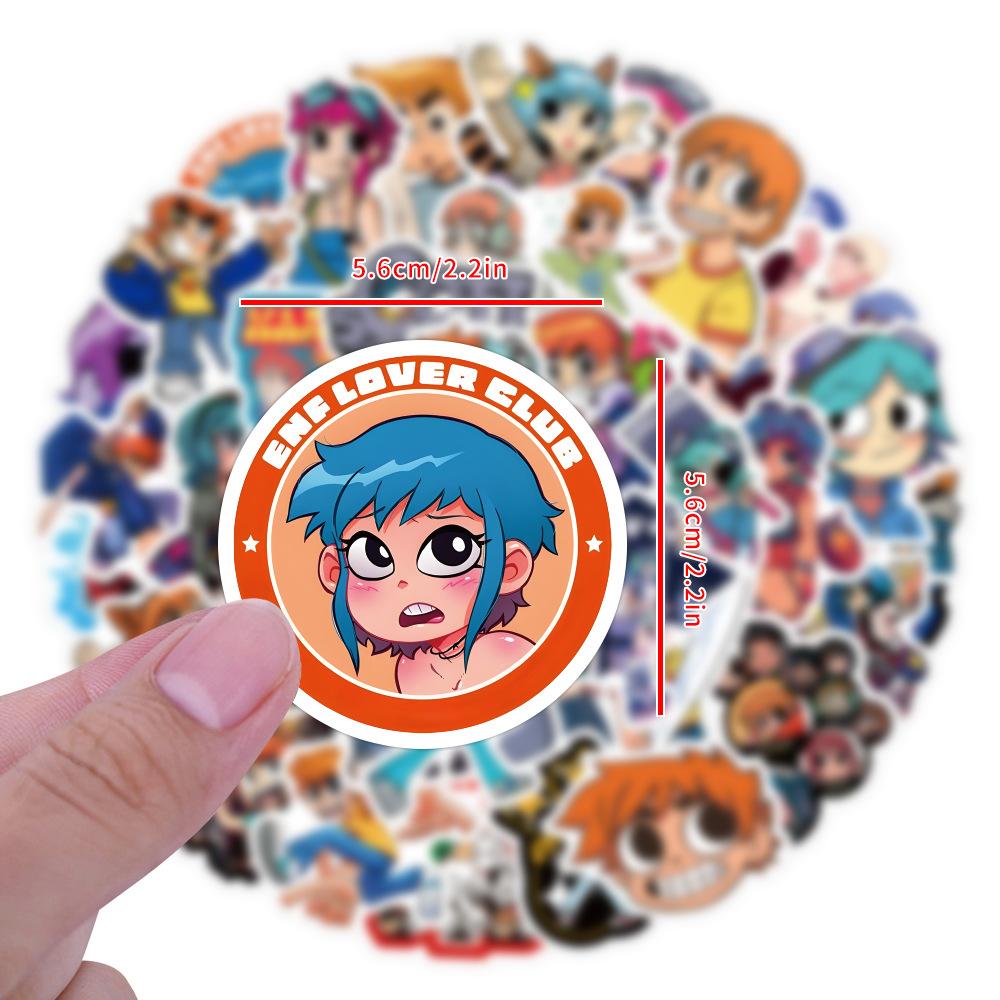 55/110 Sheets Scott Pilgrim Graffiti Stickers Decorative Scooter Guitar Waterproof Stickers