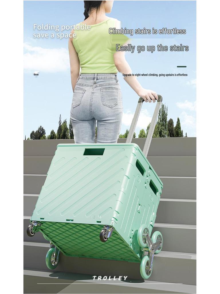 Kompaktní skládací nákupní vozík na schody a pro doručování