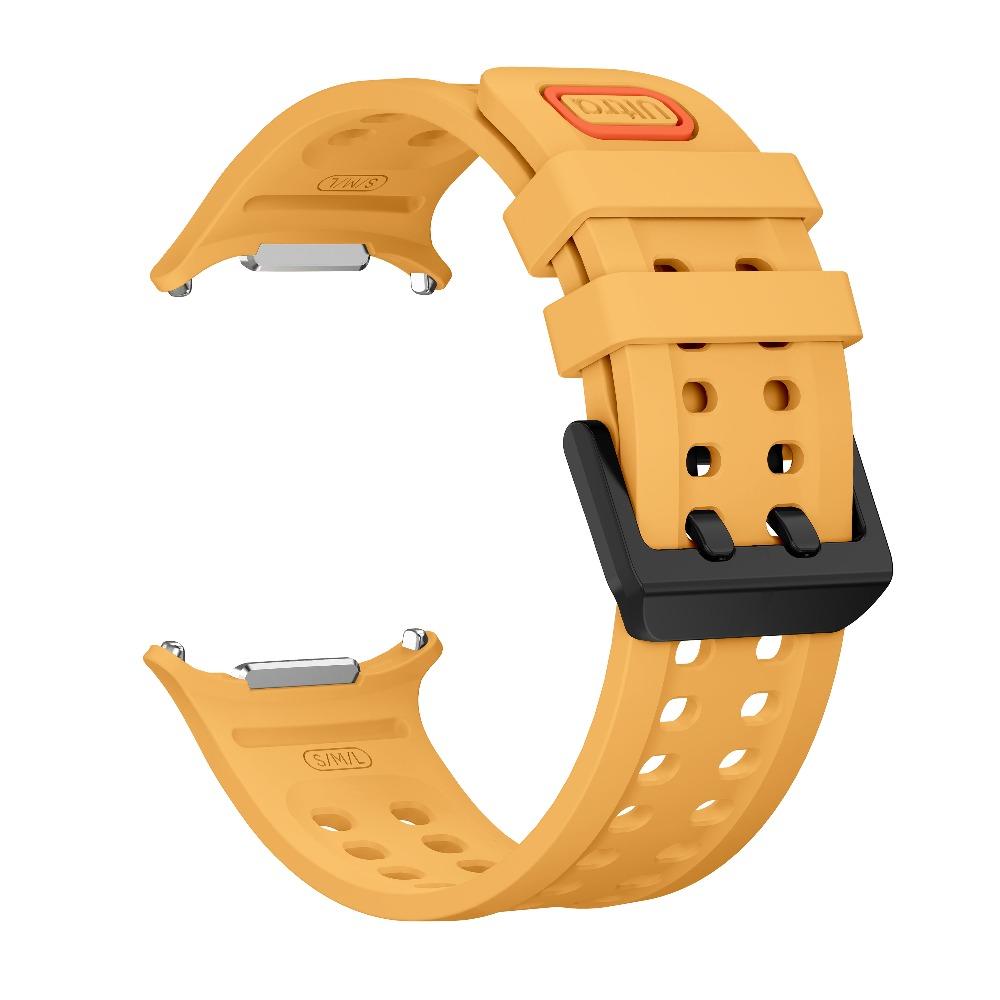 Official Style Silicone Watch Bands for Samsung Galaxy Watch Ultra 2 1 Solid & Two-Tone Set Hollow Breathable Silicone Straps