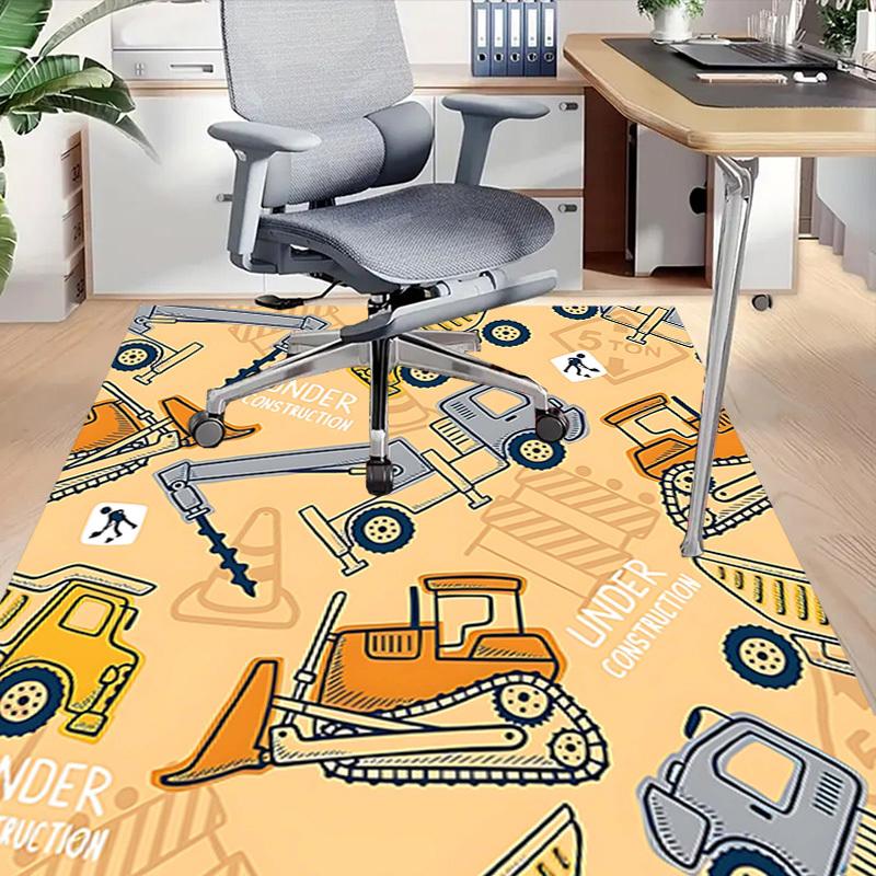 1PC construction vehicles Non-Slip Floor carpet, Office, family, bedroom, Studio - Large Area Rug, Vibrant Colors, Longlasting Material-X402