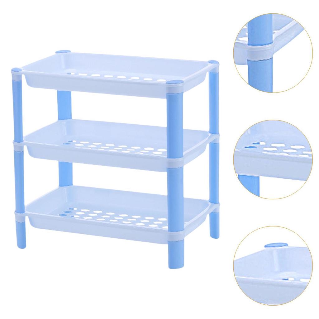Countertop Storage Rack Tabletop Display Shelf Large Capacity Seasoning Rack Desk Bookshelf Home Organizer for Living Room