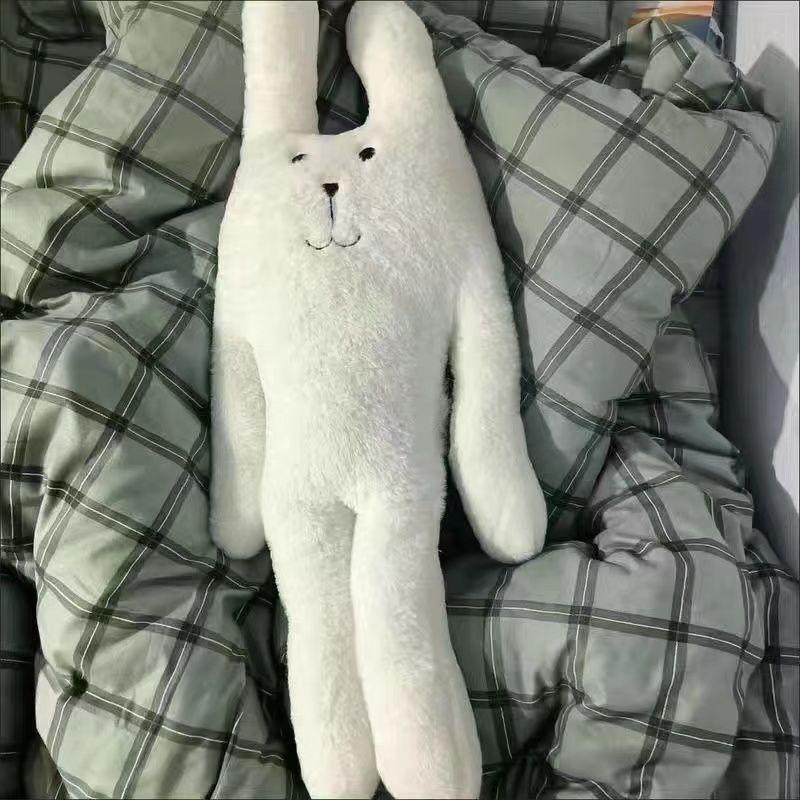 Big White Rabbit Plush Sleeping Pillow - Cute, Soothing Stuffed Toy for Healing & Birthday Gift