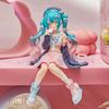 New Hatsune Miku Anime Figure Pink Sakura Sitting Position Pvc Action Figure Model Toy Decoration Collect Gifts