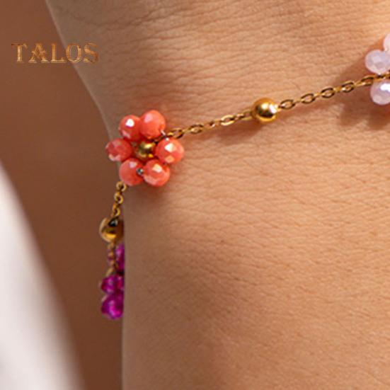 Dame Halskjede Armbånd Fargerikt Blomsteranheng Justerbar Lengde Søt Stil Ball Bryllupsfest Hals- og Håndleddsmykker Bursdag Jubileumsgave