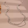 Retro High-End Double Chain Pig Nose Necklace Female Collarbone Chain Niche Design Accessories