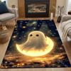 Halloween Decor Moon Ghost Print Carpet for Living Room Bedroom Bedside Floor Mat Cloakroom Sofa Area Rugs Large Size
