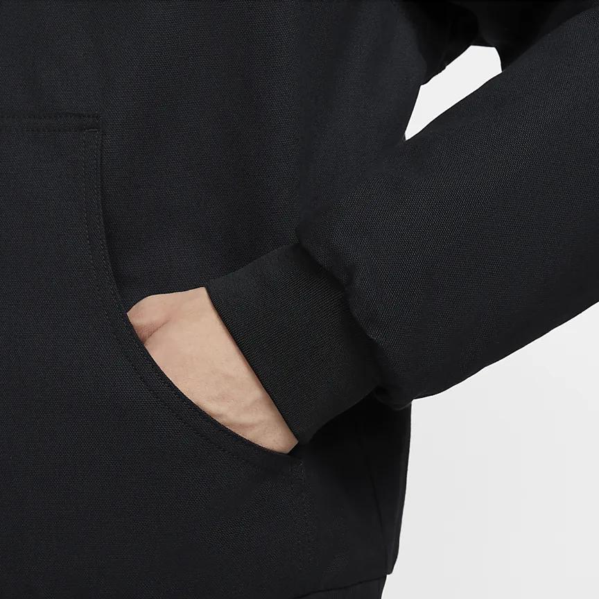 Nike Therma-Fit Life Series Letter Logo Outdoor Work Comfort Zip-Up Hooded Jacket Men Jacket Black HV1738-010