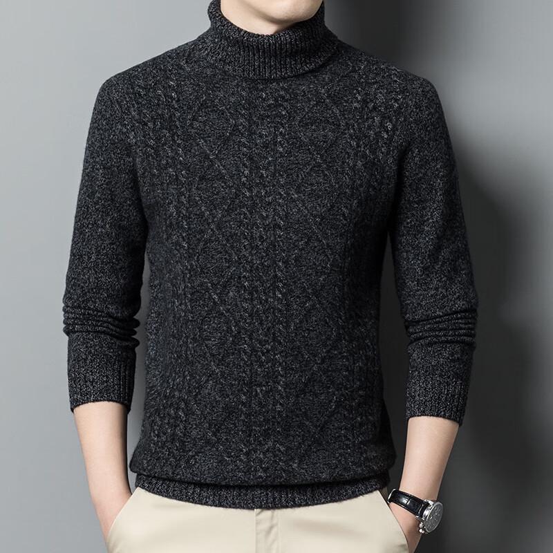 Firstview Men's Turtleneck Wool Sweater