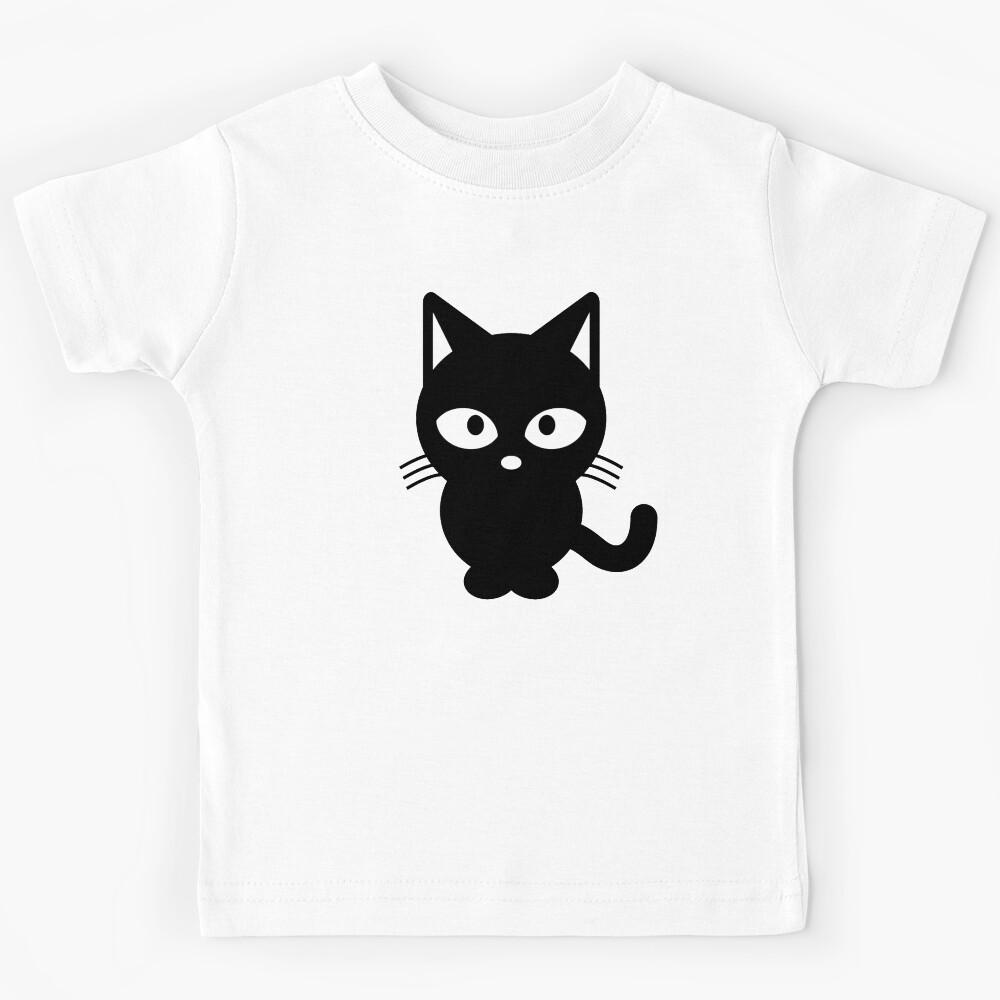 Cute Black Cat Kids T-Shirt 130
