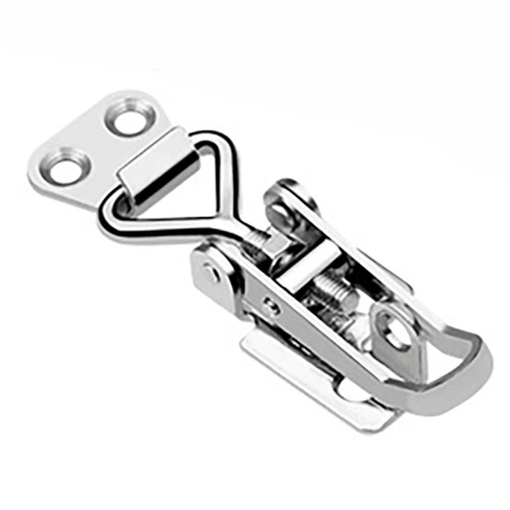 Lever Lock Hasp Stainless Steel Hasp Lock Latch Self-Locking Adjustable 38-50mm Sliding Door Furniture Hardware