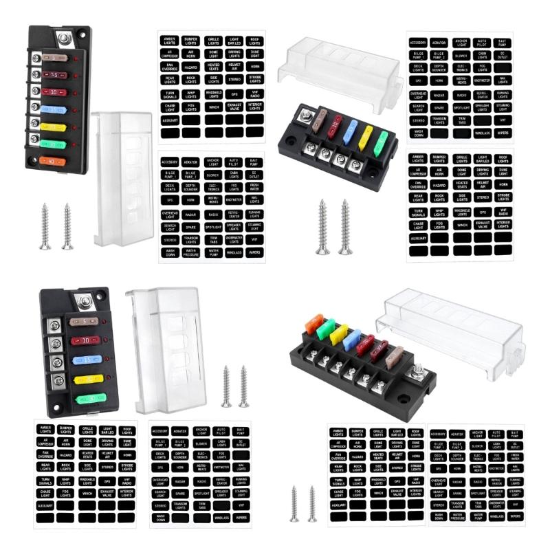 6 Way Automotive Safety Box With LED Indicator Water Resistant Blade Connection Unit For Cars Trucks Boats Mobile Homes